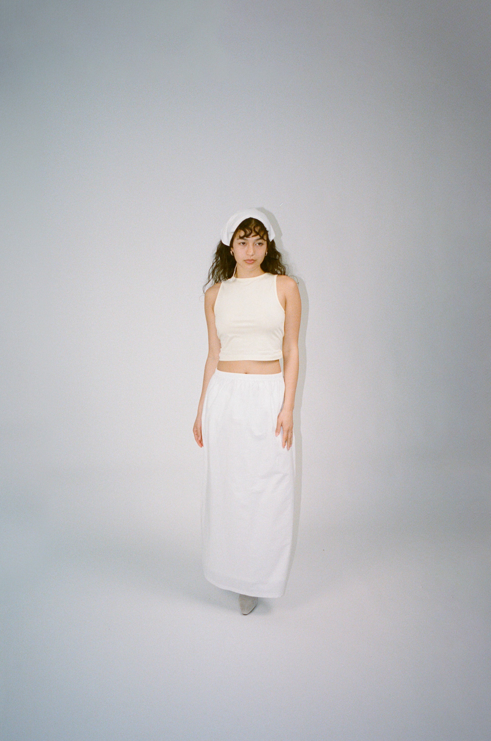 Poplin Maxi Skirt White (Mislabeled)