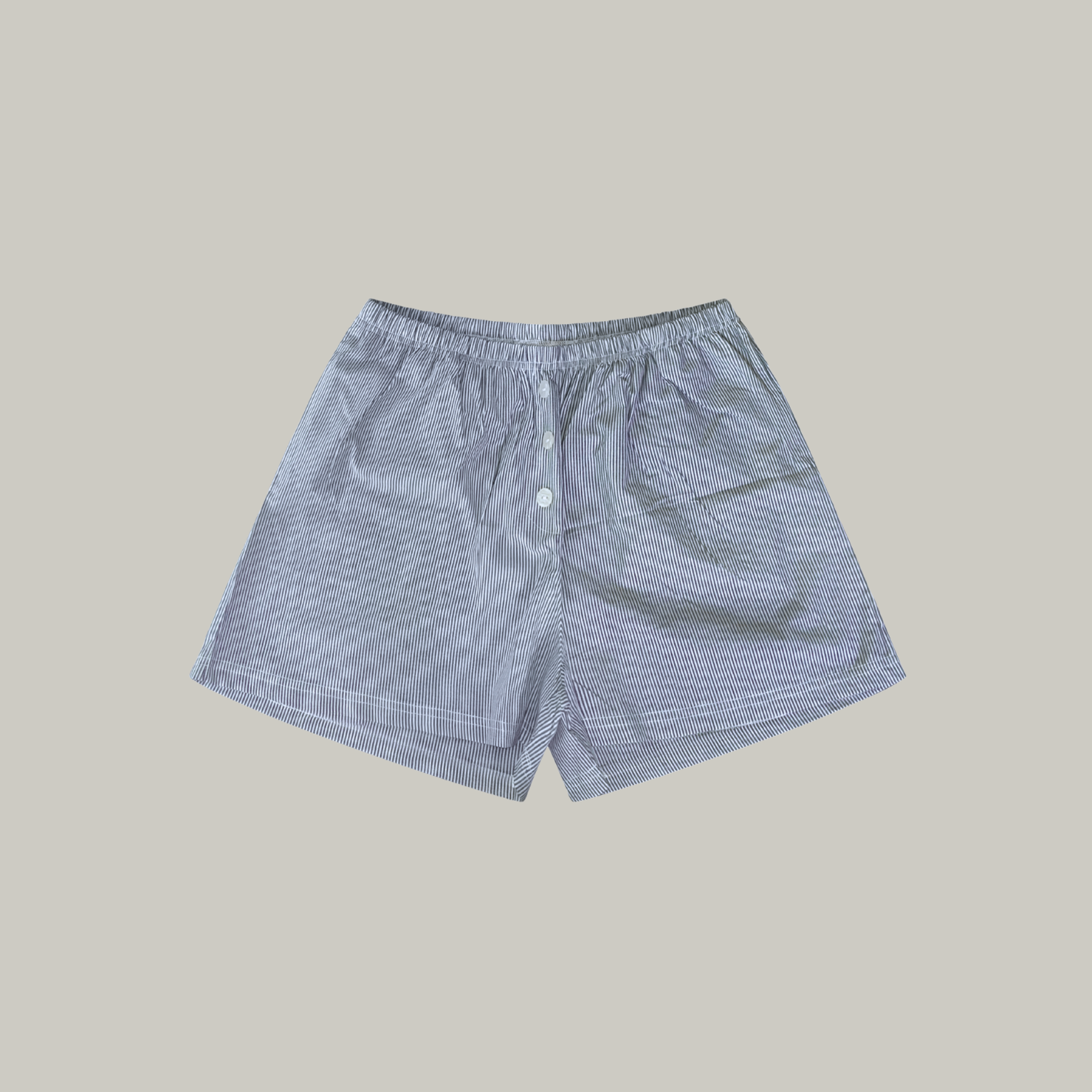 Cotton Boxer Shorts Sea Blue Stripe