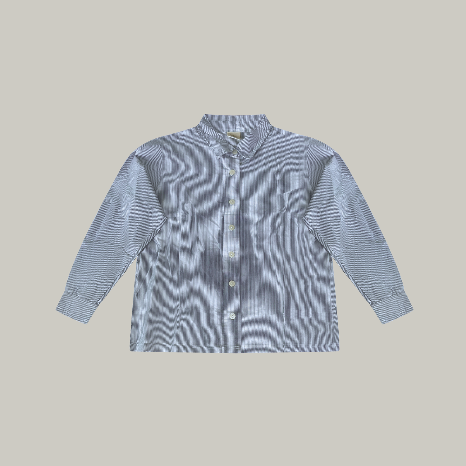 Relaxed Button Down Shirt Sea Blue Stripe