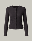 Rib Cardigan Charcoal