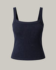Rib Scoop Neck Tank Navy