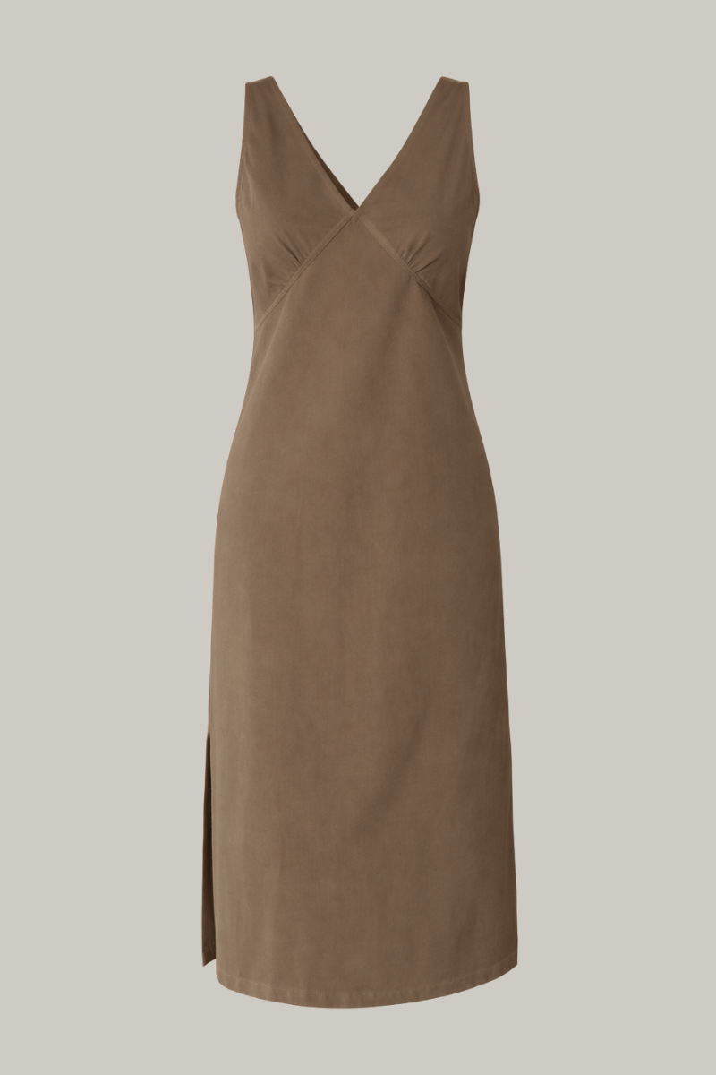 Organic Cotton Midi Slip Dress Toffee Wildflo Studio Organic Cotton Midi Slip Dress Toffee Wildflo Studio