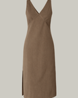 Organic Cotton Midi Slip Dress Toffee