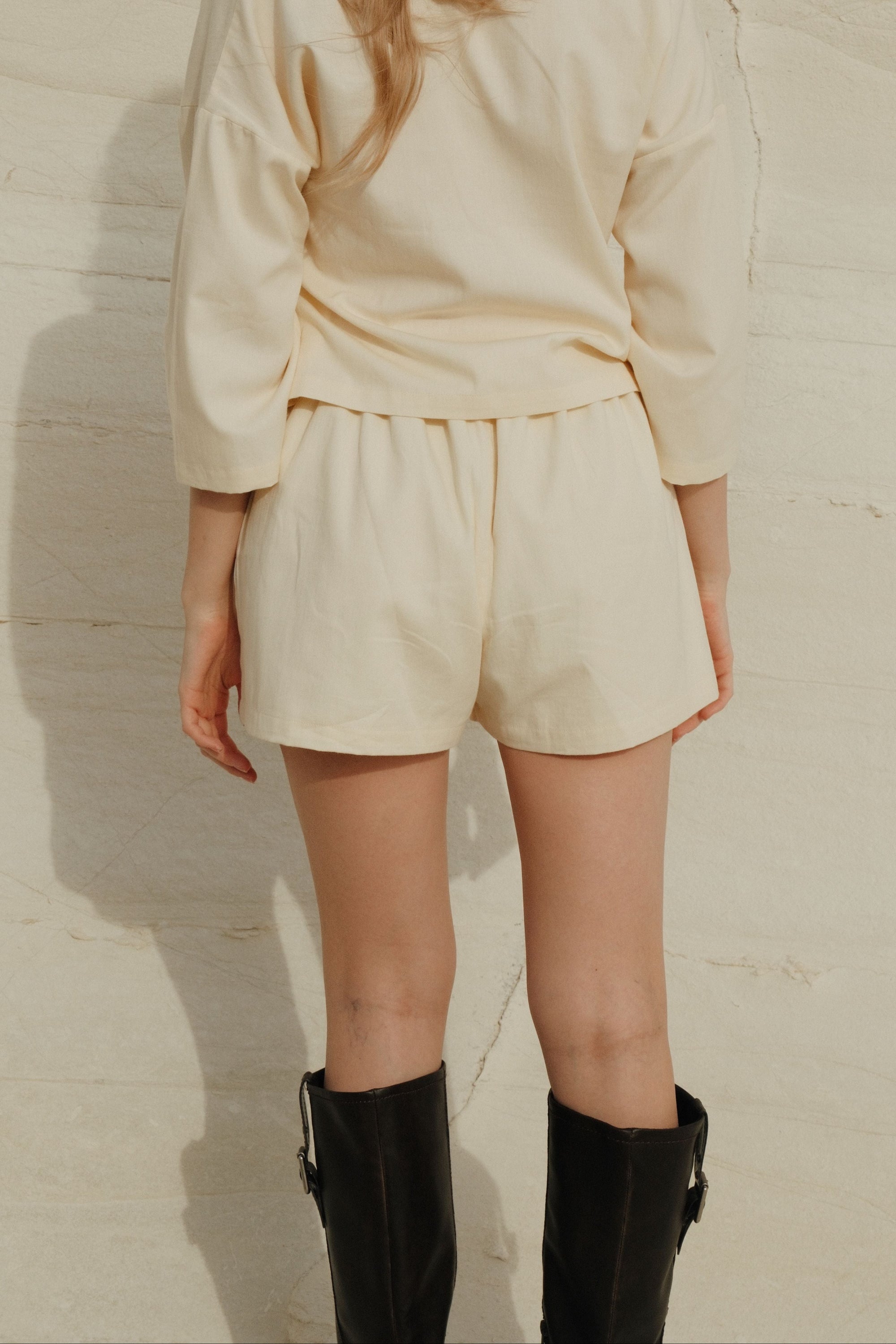 Organic Cotton Lined Shorts Butter
