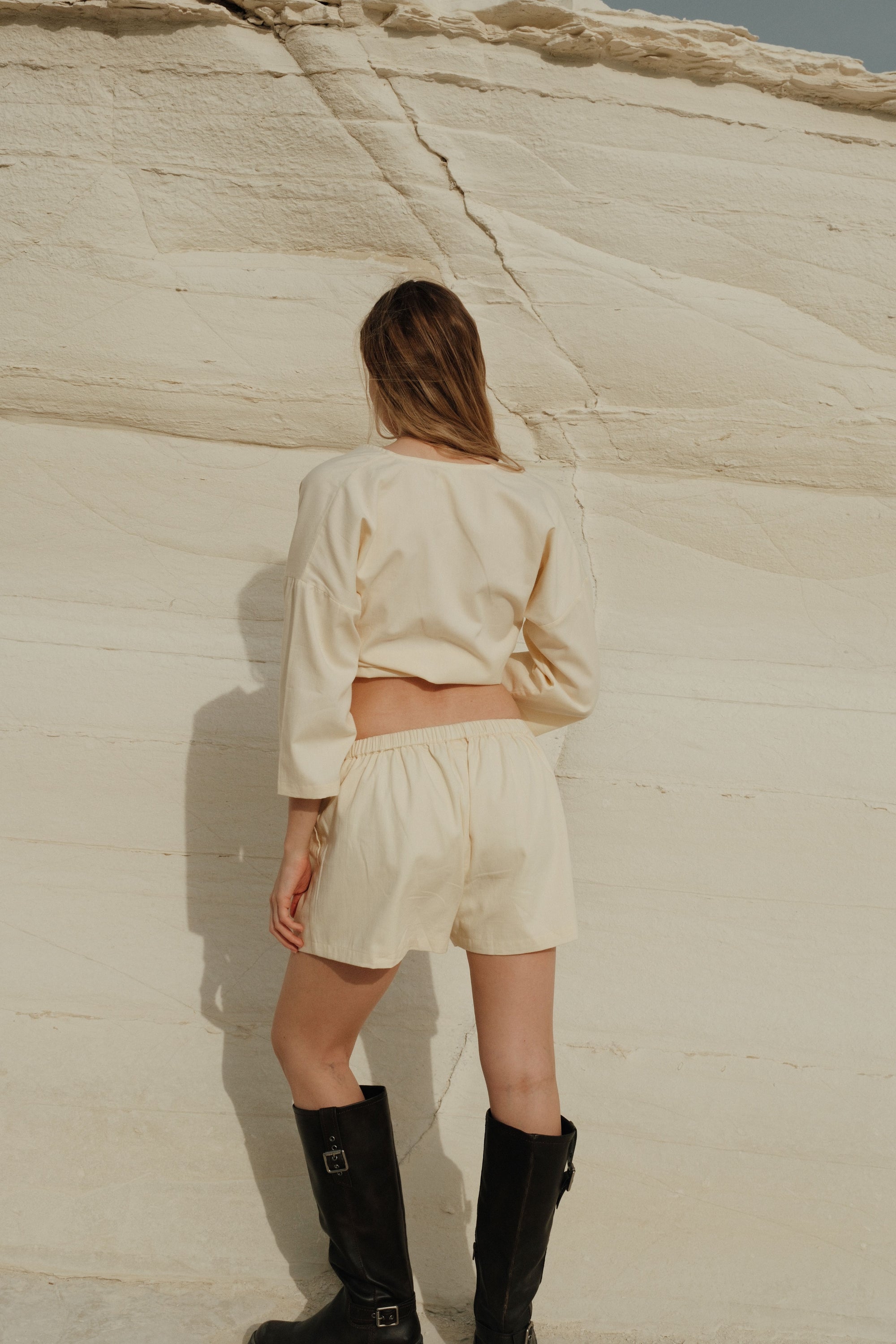 Organic Cotton Lined Shorts Butter