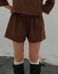 Organic Cotton Lined Shorts Toffee