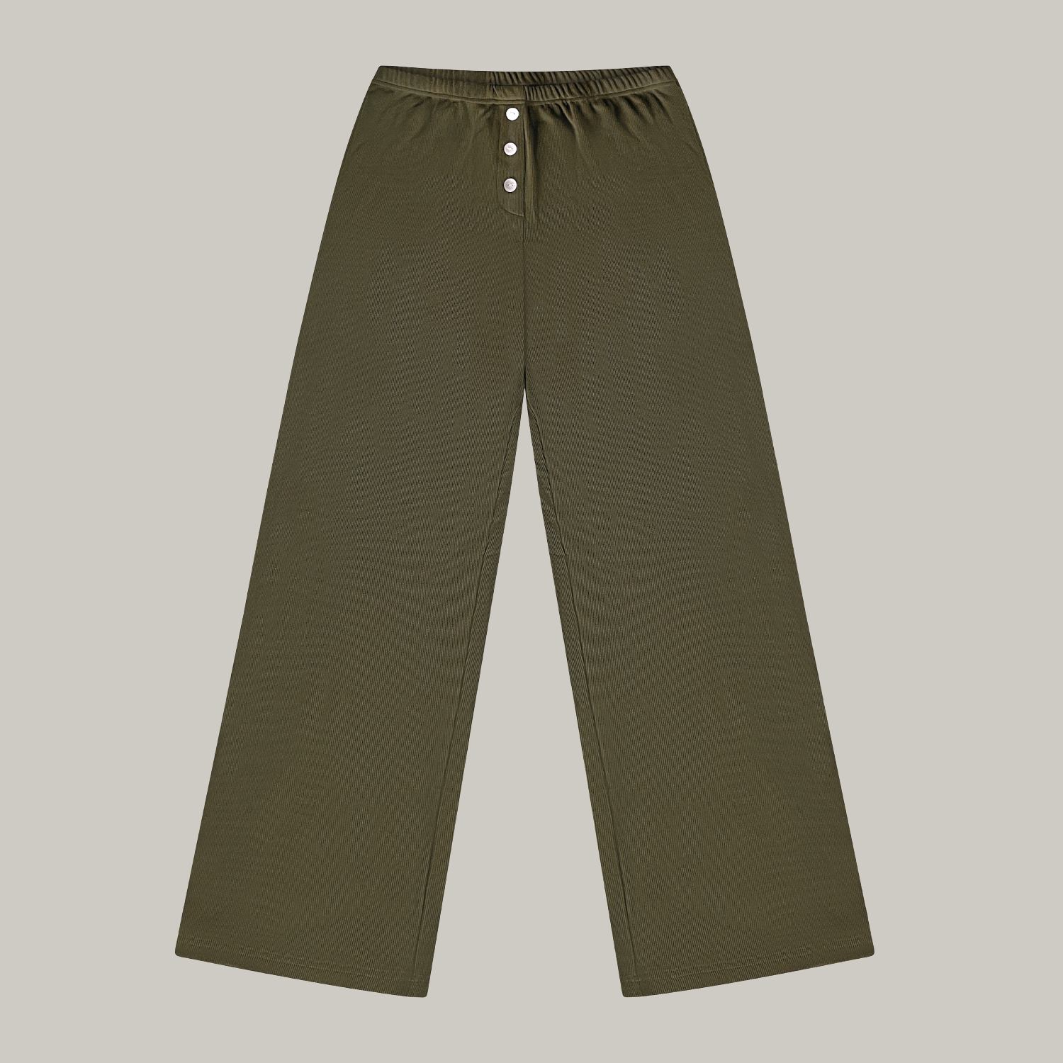 Rib Boxer Pants Olive