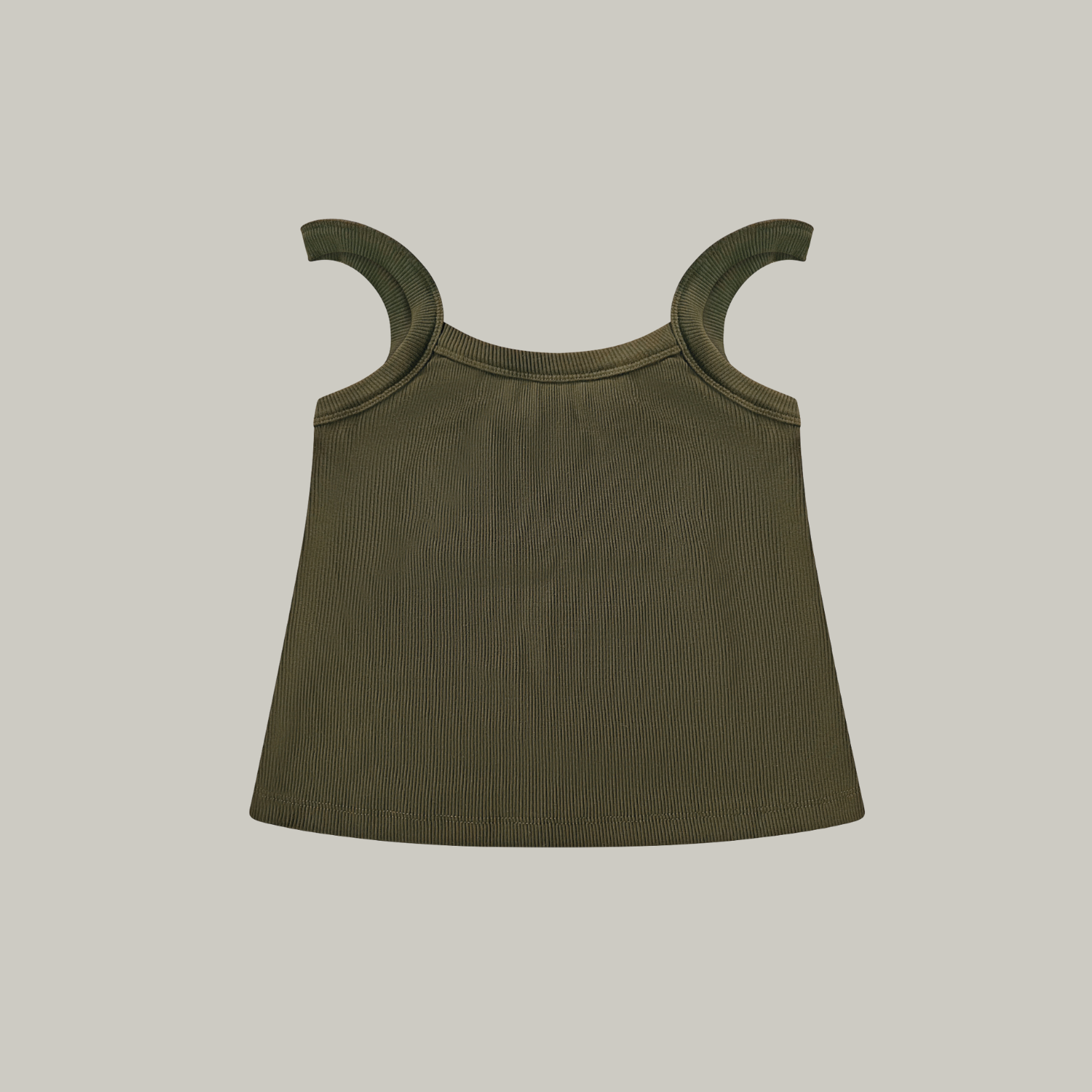 Rib Scoop Neck Tank Olive