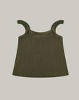 Rib Scoop Neck Tank Olive