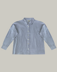 Relaxed Button Down Shirt Sea Blue Stripe