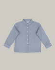 Relaxed Button Down Shirt Sea Blue Stripe