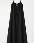 Linen Keyhole Maxi Dress Ink