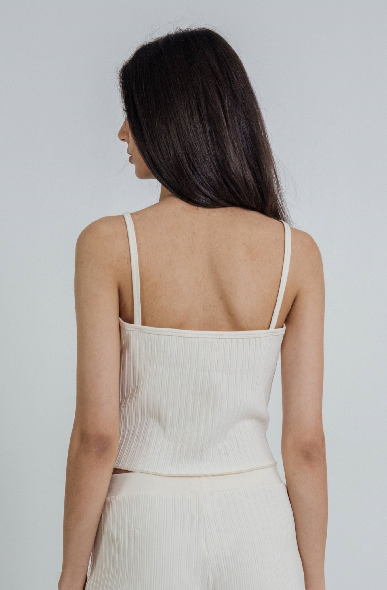 Rib Knit Cami Ivory