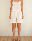 Linen Bermuda Shorts Ecru