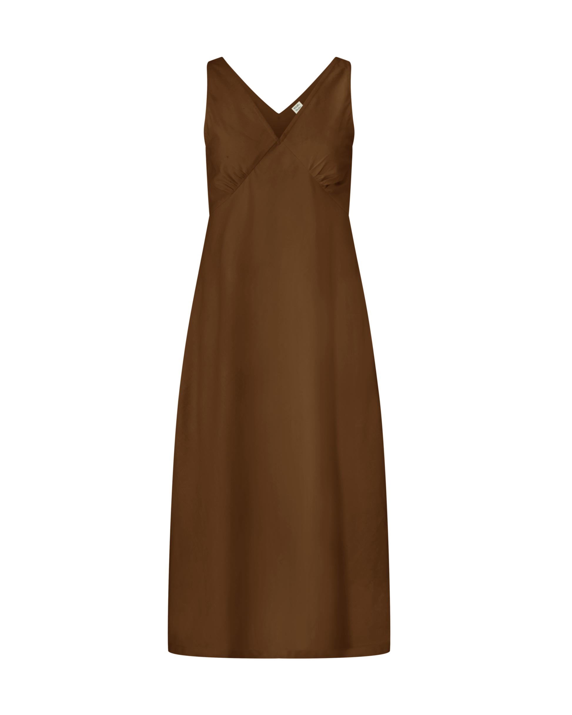 Organic Cotton Midi Slip Dress Toffee