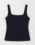 Rib Scoop Neck Tank Navy