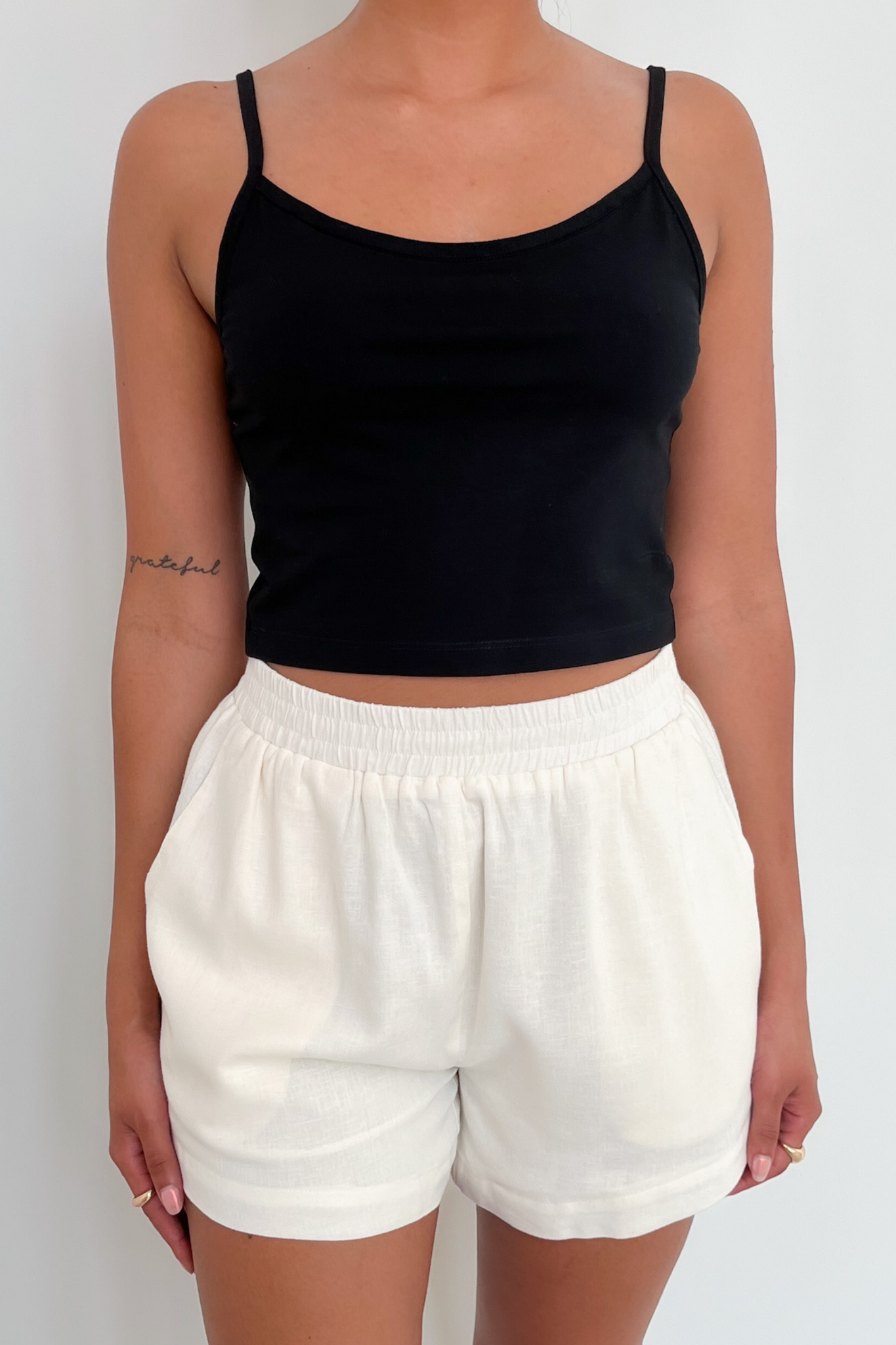 Linen Shorts Pearl