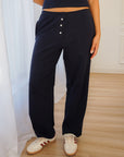 Rib Boxer Pants Navy