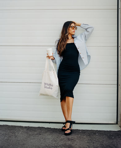 Strappy Midi Dress Jet