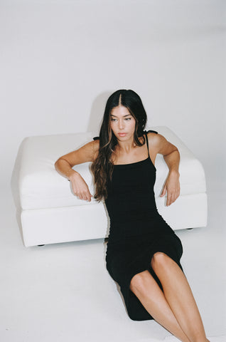Strappy Midi Dress Jet