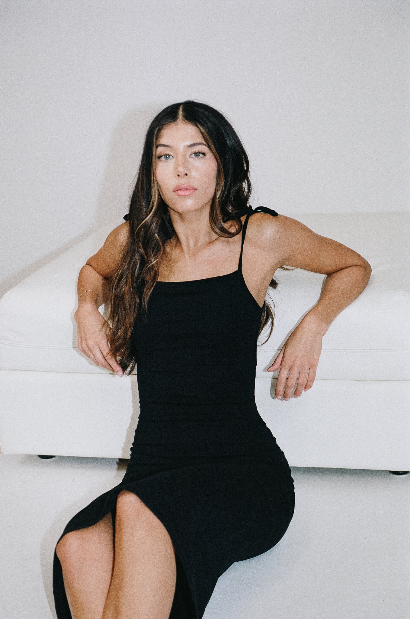 Strappy Midi Dress Jet