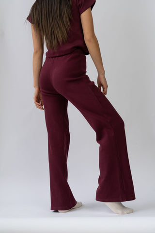 Pantalon de détente à jambe large Sangria