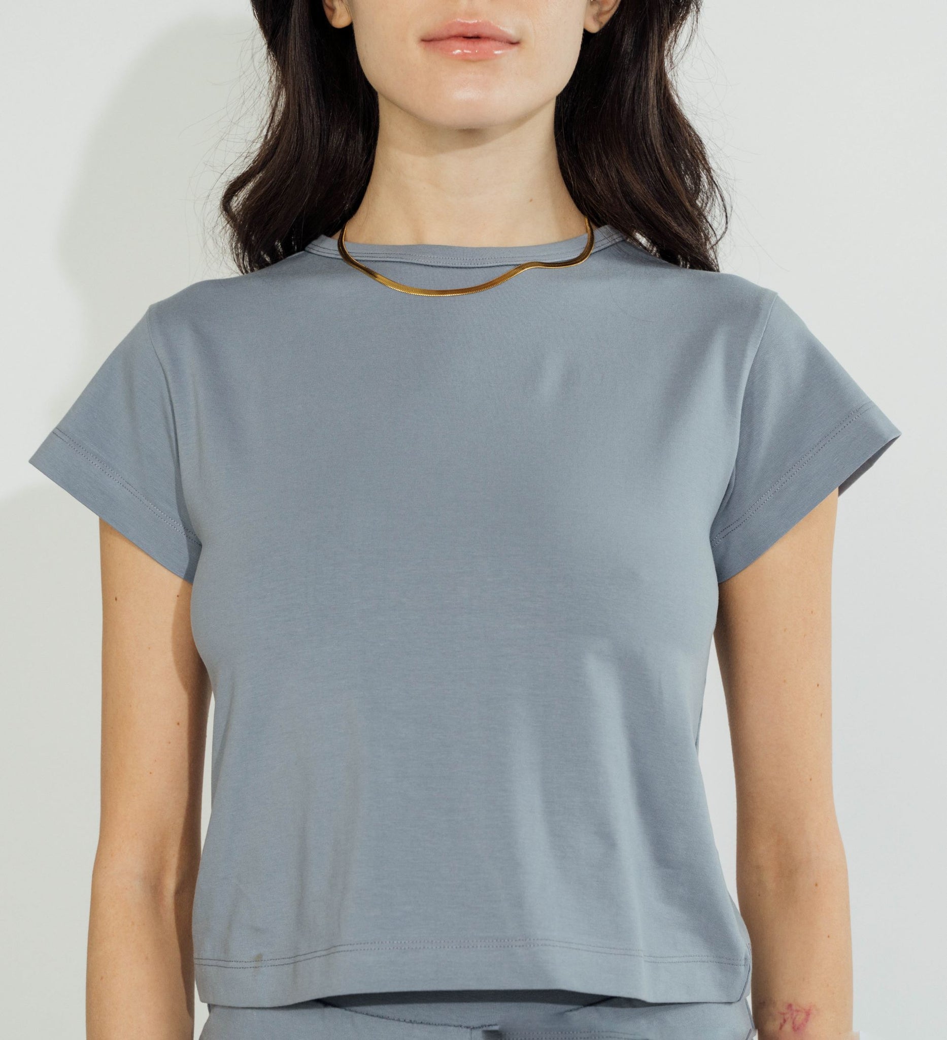 Baby Tee Steel Blue