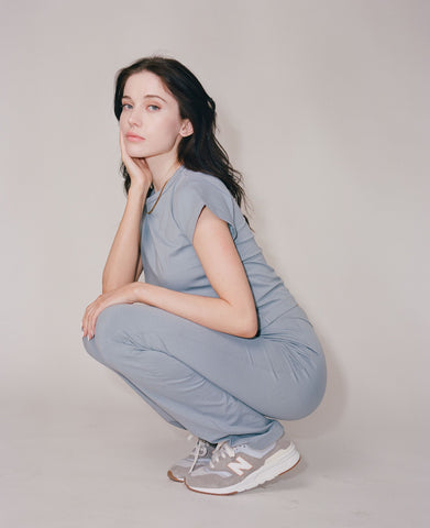 Baby Tee Steel Blue