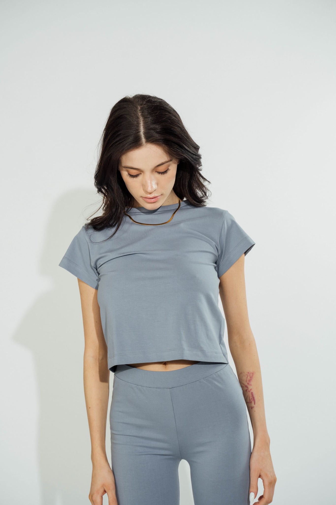 Baby Tee Steel Blue